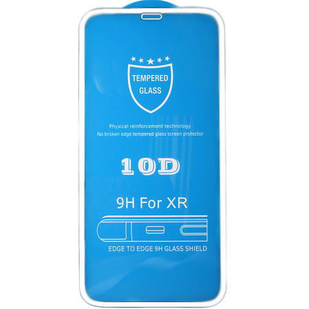 Защитное стекло для Apple iPhone 11 Pro\X\XS Brosco 3D, изогнутое по форме дисплея, с белой рамкой