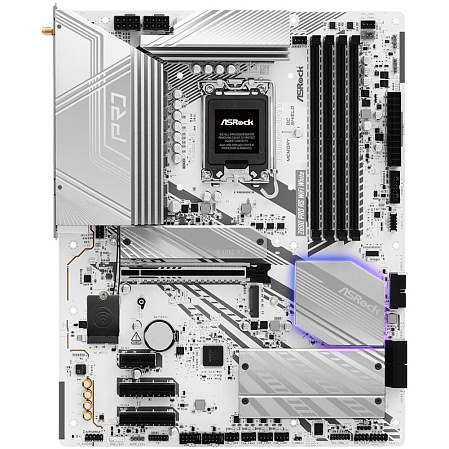 Материнская плата ASRock Z890 Pro RS WiFi White Z890 Soc-1851 4xDDR5, 4xSATA3, RAID, 4хM.2, 4xPCI-E16x, 3xUSB3.2, 2xUSB3.2 Type C, DP, HDMI, WiFi 2.5Glan, ATX