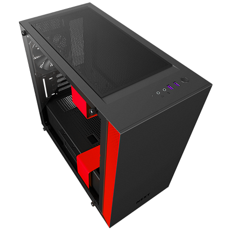 Корпус MicroATX Miditower NZXT H400 CA-H400B-BR Black/Red