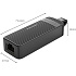 Адаптер USB3.0 - RJ45 (1Gbps) Orico UTK-U3-BK черный