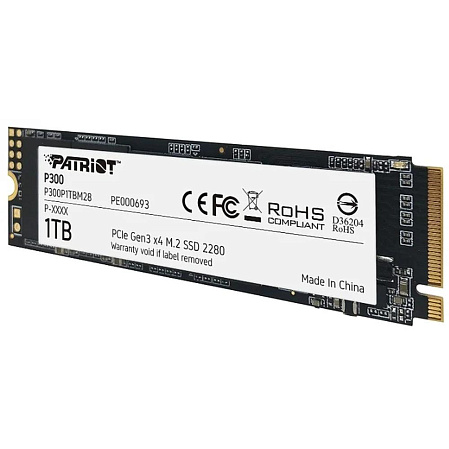Внутренний SSD-накопитель 1024Gb Patriot Memory P300P1TBM28 P300 M.2 2280 PCIe NVMe 3.0 x4