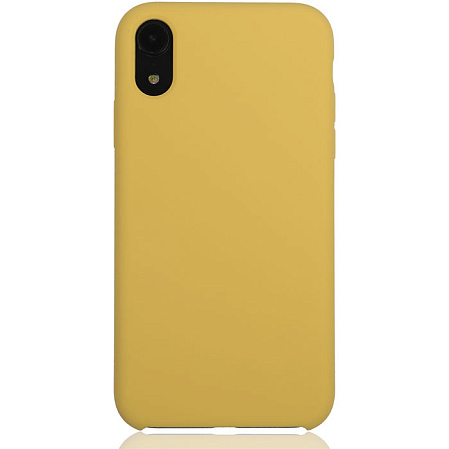 Чехол для Apple iPhone Xr Brosco Softrubber, накладка, жёлтый