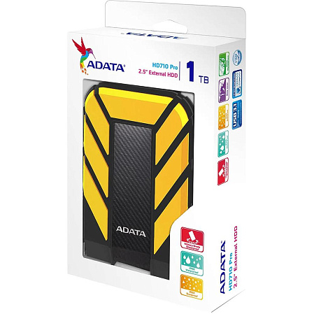 Внешний жесткий диск 2.5\" 1Tb A-Data (AHD710P-1TU31-CYL) USB 3.1 HD710 Pro Желтый