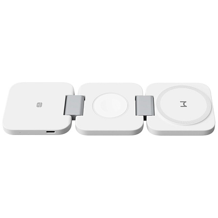 Беспроводная зарядная панель 3 в 1 Для IPhone, Apple Watch, Airpods Magssory Flex WCH013 22W White