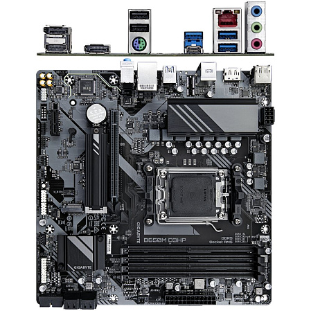 Материнская плата Gigabyte B650M D3HP Socket-AM5 AMD B650 4xDDR5, 4xSATA3, RAID, 2xM.2, 1xPCI-E16x, 3xUSB3.2, 1xUSB3.2 Type C, 2xDP, HDMI, 2.5Glan, mATX Ret