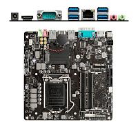 Материнская плата MSI H510TI-S09 Socket-1200, H510, 2xDDR4 SODIMM, 2xSATA3, 1xM.2, 4xUSB3.2, HDMI, GLan Mini-ITX