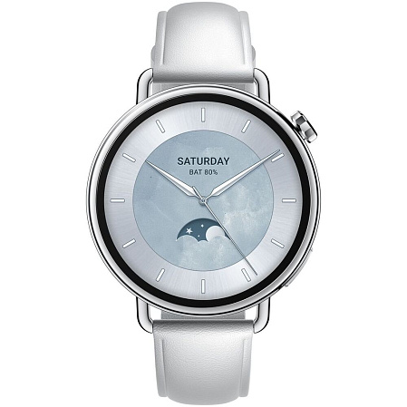 Умные часы Xiaomi Watch S4 41mm RU Leather Strap White