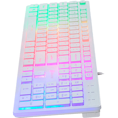 Клавиатура Oklick 550ML White slim Multimedia LED
