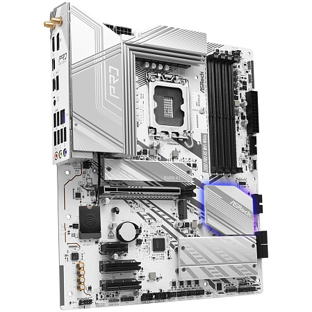 Материнская плата ASRock Z890 Pro RS WiFi White Z890 Soc-1851 4xDDR5, 4xSATA3, RAID, 4хM.2, 4xPCI-E16x, 3xUSB3.2, 2xUSB3.2 Type C, DP, HDMI, WiFi 2.5Glan, ATX