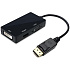Переходник Display port (m) - HDMI/DVI/VGA Orient C309
