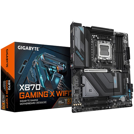 Материнская плата Gigabyte X870 Gaming X WiFi7 Socket-AM5 AMD X870 4xDDR5, 4xSATA3, RAID, 3xM.2, 3xPCI-E16x, 4xUSB3.2, 2xUSB3.2 Type C, DP, HDMI, 2.5Glan, WiFi, ATX Ret