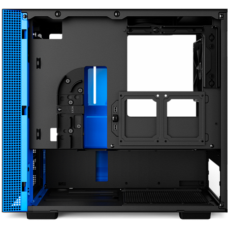 Корпус Mini-ITX Minitower NZXT H200i CA-H200W-BL Mini-ITX Black/Blue