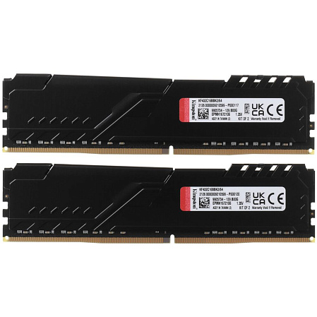 Модуль памяти DIMM 64Gb 2х32Gb DDR4 PC25600 3200MHz Kingston Fury Renegade Black (KF432C16RB2K2/64)