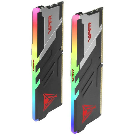 Модуль памяти DIMM 64Gb 2х32Gb DDR5 PC41600 5200MHz Patriot Memory Venom RGB Black (PVVR564G520C40K)