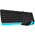 Клавиатура+мышь A4Tech Fstyler F1010 Black/Blue