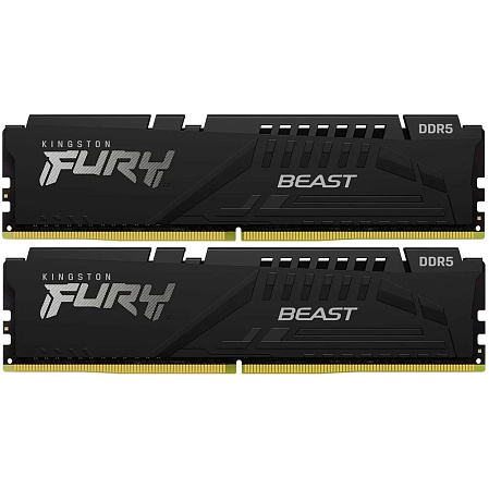 Модуль памяти DIMM 64Gb 2х32Gb DDR5 PC44800 5600MHz Kingston Fury Beast EXPO Black (KF556C36BBEK2-64)