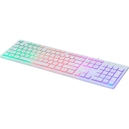 Клавиатура Oklick 550ML White slim Multimedia LED