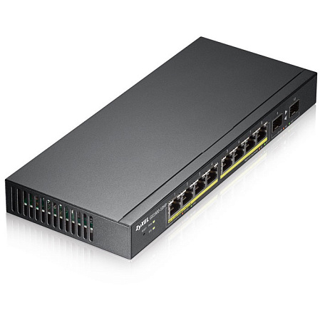 Коммутатор Zyxel GS1900-10HP, 8xGbLAN PoE+, 2xSFP