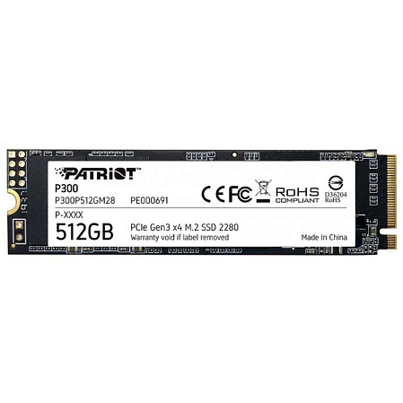 Внутренний SSD-накопитель 512Gb Patriot Memory P300P512GM28 P300 M.2 2280 PCIe NVMe 3.0 x4