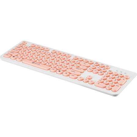 Клавиатура Oklick 400MR White/Rose slim Multimedia