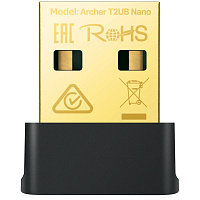 Сетевая карта TP-LINK Archer T2UB Nano 802.11ac 200+433Мбит/с 2.4 и 5ГГц Bluetooth USB