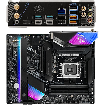 Материнская плата ASRock Z890 Lightning WiFi Z890 Soc-1851 4xDDR5, 4xSATA3, RAID, 4хM.2, 3xPCI-E16x, 6xUSB3.2, 2xUSB3.2 Type C, HDMI, WiFi, 2.5Glan, ATX