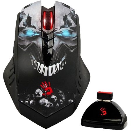 Мышь беспроводная A4Tech Bloody R80 SKULL Black беспроводная