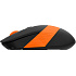Мышь беспроводная A4Tech Fstyler FG10S Black/Orange silent Wireless