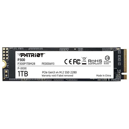 Внутренний SSD-накопитель 1024Gb Patriot Memory P300P1TBM28 P300 M.2 2280 PCIe NVMe 3.0 x4