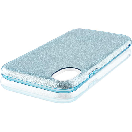 Чехол для Apple iPhone Xr Brosco Shine, накладка, голубой