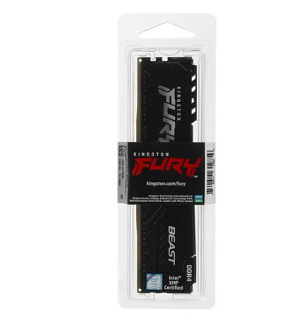 Модуль памяти DIMM 16Gb DDR4 PC25600 3200MHz Kingston Fury Beast Black (KF432C16BB/16)