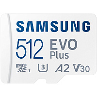 Карта памяти Micro SecureDigital 512Gb SDXC Samsung Evo Plus class10 UHS-I U3 (MB-MC512SA)