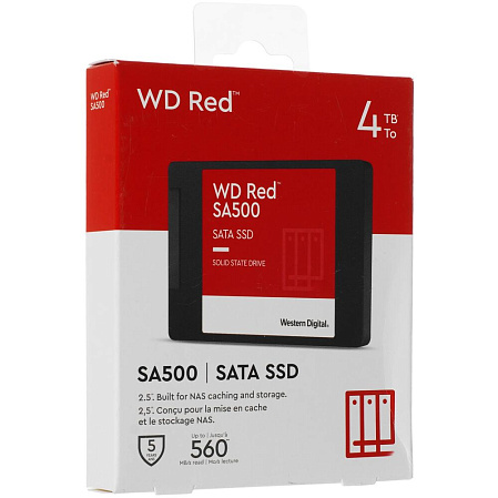 Внутренний SSD-накопитель 4000Gb Western Digital Red WDS400T2R0A SATA3 2.5"