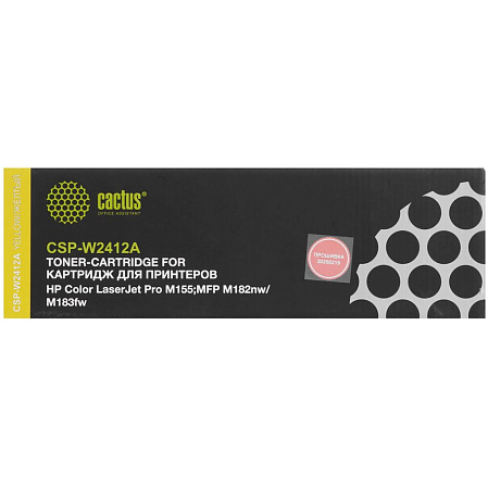 Картридж Cactus CSP-W2412A (W2412A) для Color LaserJet Pro M182n/M183fw (850 стр.) желтый