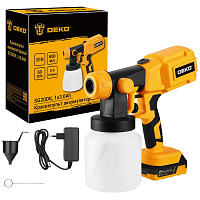 Аккумуляторный краскопульт Deko SG20DK, 20В, 800 мл, 1x3.0Ач 083-1133