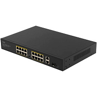 Коммутатор Cudy FS1018PS1 (L2) неуправляемый 16 портов 10/100Мбит/с, 2 порта 10/100/1000Мбит/с, 1SFP 16хPoE+ 200W