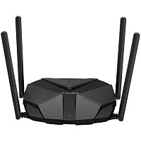 Беспроводной маршрутизатор Mercusys MR85X, Wi-Fi 6 802.11ax 2976Мбит/с, 2.4+5ГГц, 3xGLAN, 1xGWAN чёрный