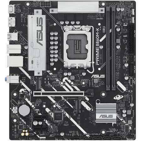 Материнская плата ASUS Prime B860M-K B860 Soc-1851 2xDDR5, 4xSATA3, RAID, 2хM.2, 1xPCI-E16x, 3xUSB3.2, DP, HDMI, 2.5Glan, mATX