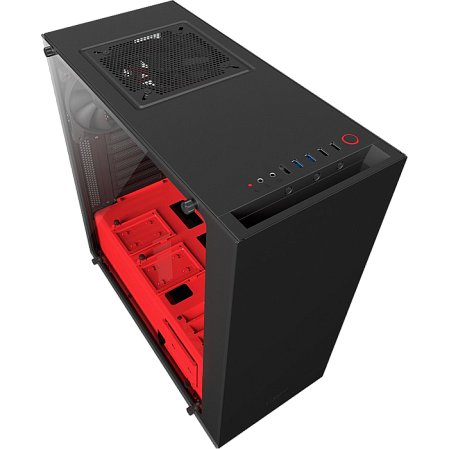 Корпус ATX Miditower NZXT S340 Elite CA-S340W-B4 Black/Red