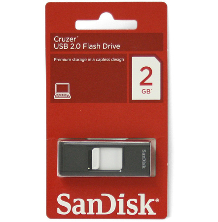 USB Flash накопитель 2GB SanDisk Cruzer (SDCZ36-002G-B35 ) Black