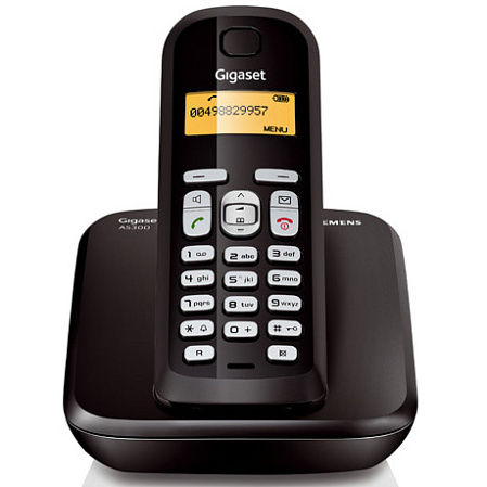 Siemens Dect Gigaset AS300 черный, АОН