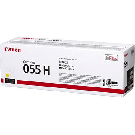 Картридж Canon 055 H Y для Canon LBP663Cdw/LBP664Cx/MF746Cx/MF742Cdw/MF744Cdw (5900стр.)