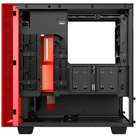 Корпус MicroATX Miditower NZXT H400 CA-H400B-BR Black/Red