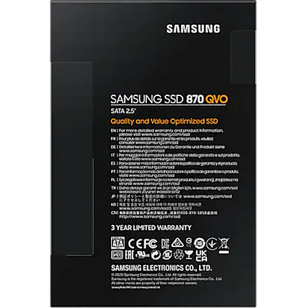 Внутренний SSD-накопитель 4000Gb Samsung 870 QVO (MZ-77Q4T0BW) SATA3 2.5"