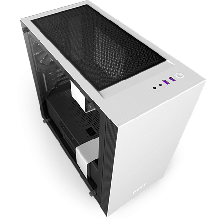 Корпус MicroATX Miditower NZXT H400i Smart CA-H400W-WB White/Black