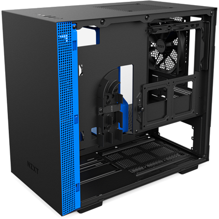 Корпус Mini-ITX Minitower NZXT H200i CA-H200W-BL Mini-ITX Black/Blue