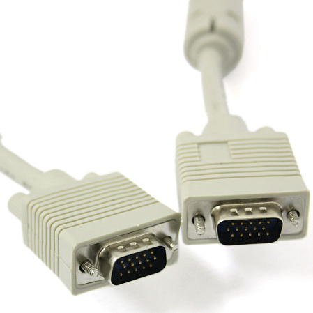 Кабель для монитора VGA 15m/15m  30.0м. ферритовые кольца