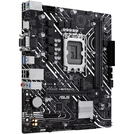 Материнская плата ASUS Prime H610M-D H610 Socket-1700 2xDDR5, 4xSATA3, 1xM.2, 1xPCI-E16x, 2xUSB3.2, 1xCOM, D-Sub, HDMI, Glan, mATX