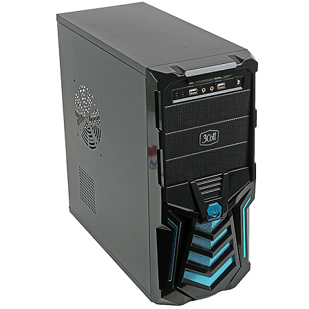 Корпус ATX Miditower 3Cott Gladiator 3C-ATX110GB 500W Blue