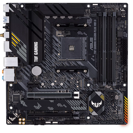 Материнская плата ASUS TUF Gaming B550M-Plus WiFi II B550 Socket AM4 4xDDR4, 4xSATA3, RAID, 2xM.2, 2xPCI-E16x, 5xUSB3.2, 1xUSB3.2 Type C, DP, HDMI, Wi-Fi, 2.5Glan, mATX